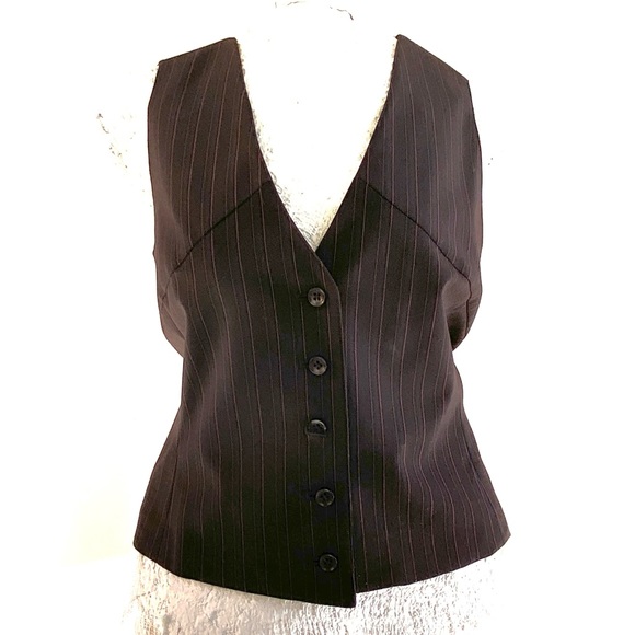INC Concepts Brown Vest Brown Button Front - Picture 4 of 12